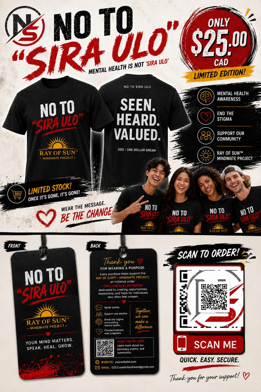 NO TO SIRA ULO advocacy campaign — limited edition merchandise
